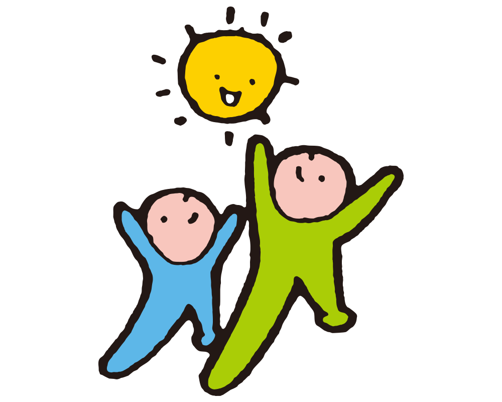 The logo of Japan's Liberal Democratic Party, which features happy children under a smiling sun.
