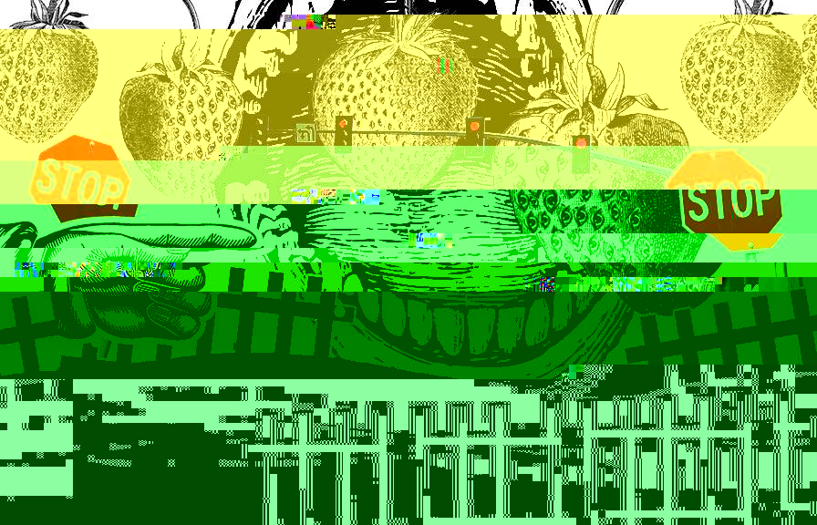 Glitchy Stawberry Background Tile (green)