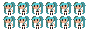 An entire button filled with numerous tiny pixel Mikus. 88x31 button