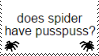 does spider have pusspuss?