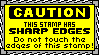 CAUTION: This stamp has sharp edges. Do not touch the edgs of this stamp!